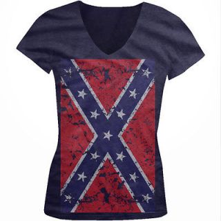 Confederate Distressed Flag Style Southern National State Juniors V 