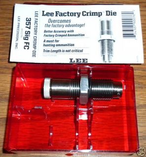 lee factory crimp die 357 sig reloading nib 90076 new