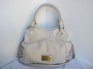 New Authentic MARC BY MARC JACOBS Classic Q Fran Leather Hobo Bone 
