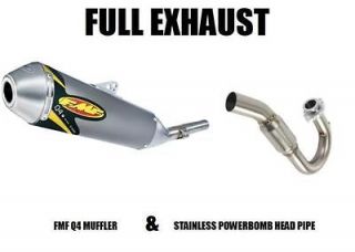 FMF FULL EXHAUST QUIET Q4 AND POWERBOMB HEAD PIPE 97 11 DR650 DR650SE 