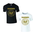 Ramones American Punk Rock Band Music Tour Biker T Shirt RAM GOLD 