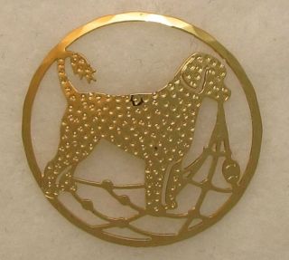 Portuguese Water Dog Jewelry Retriever Clip Gold Clutch Pin