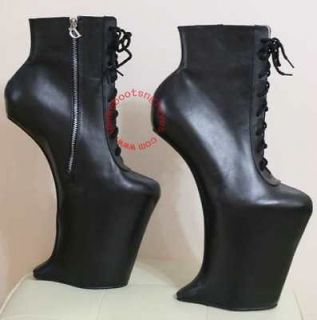 Made to Order Leather No Heel Pony boots,extended sole, Lady Gaga 