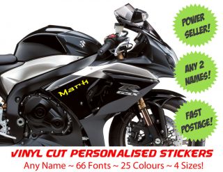 2x PERSONALISED NAME STICKERS DECALS CUSTOM Yamaha XT1200 XT660 Z R 