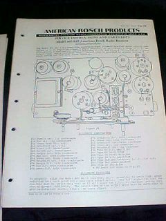   Service Instruction & schematics booklet Model 460 Ed.2 Radio Rec