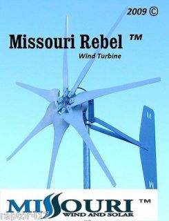 Missouri Rebel 7 Blade Wind Turbine Generator 800 Watt 12 volt 3 phase 