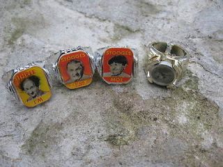 Vintage Three Stooges Premium Flicker Rings & Compass Ring Larry 
