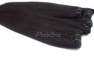 Virgin Cambodian Hair Extensions Straight Natural Black 1PC