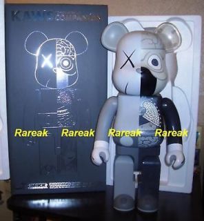 Be@rbrick Medicom Original Fake 1000% Kaws Dissected Grey Companion 