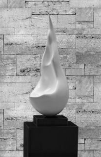 STUNNING SCULPTURE IN SHINY WHITE 50 kg MARBLE GALERY SOCKET 70x 40x 