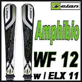 11 12 Elan Amphibio Waveflex 12 Fusion Skis 160cm w/ELX 11.0 NEW