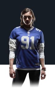    Justin Tuck Womens Football Home Game Jersey 469909_497_A_BODY