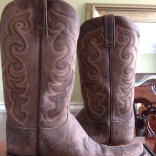 Womens 1883 by Lucchese Western Boots Stonewashed Tan Size 8 5 Cowboy 