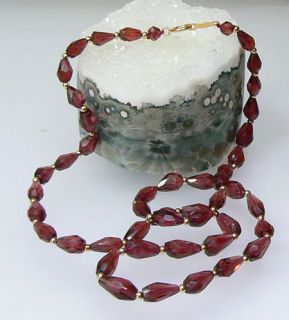  is handcrafted of hand faceted, gem quality garnet faceted DROPS 