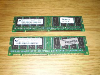 256MB PC133 128x2 SDRAM 168 pin Non ECC Desktop Memory COMPAQ