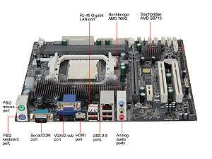 ECS A960M M2 AM3 AMD 760G HDMI Micro ATX AMD Motherboard