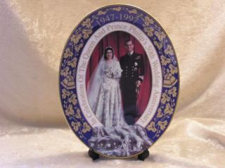 Queen Elizabeth & Prince Philip 50th Wedding Anniversary Plate Royal 