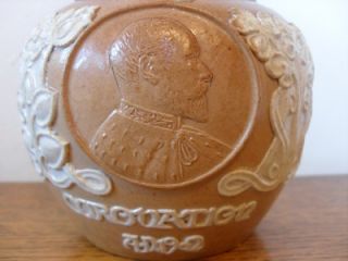 1902 Royal Doulton Edward VII Coronation Stoneware Jug