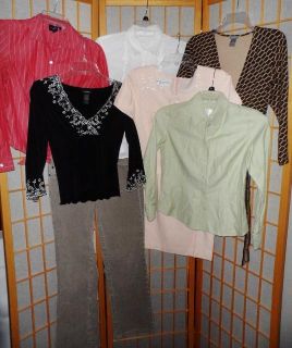   4P Petite Small PS Clothes Lot Ann Taylor Donna Ricco Liz CLB