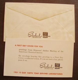1951 American Chemical Society FDC SC 1002 1st Cachet