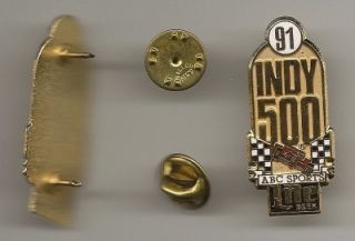 Pin Set 1991 Indianapolis 500 ABC Sports Miller Beer Sponsors 