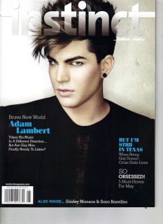 Adam Lambert Instinct Magazine May 2012 5 12 New Mint