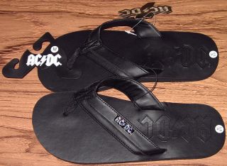 AC/DC Sandals/Flip Flops NEW WITH TAG Black ACDC