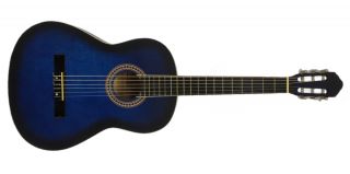 39 40 Acoustic Guitar Blue Sunburst Classical Nylon Strings Beginner 
