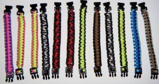Survival Bracelet Paracord 550 Bracelets Wholesale Lot of 10 Para Cord 