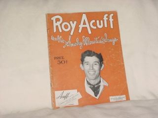 Roy Acuff Western Songs 1943 Excellent Condition 52 Pages 9x12