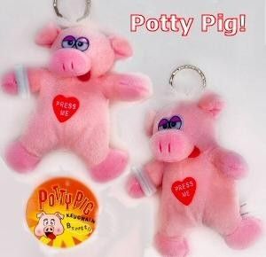 Potty Pig Funny Farting Keychain Ring Adult Novelty G64