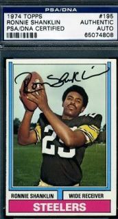 Ronnie Shanklin D03 Signed PSA DNA 1974 Topps Autograph