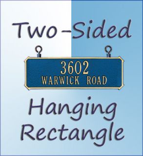 New Whitehall 2 Sided Hanging Rectangle Address Sign