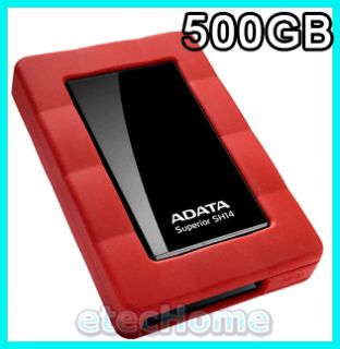 ADATA SH14 500GB External Hard Drive Shock Waterproof USB 3 0 2 0 2 5 