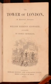 1840 Ainsworth Tower of London Illustrated by George Cruikshank First 