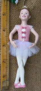 Kurt Adler Pink Ballerina Resin Ballet Chistmas Ornament