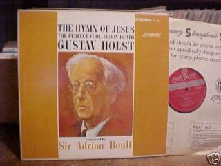Sir Adrian Boult Hymn of Jesus Holst London Stereo FFSS