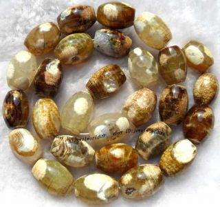 brown crab agate drum gemstone beads 15 10x14mm