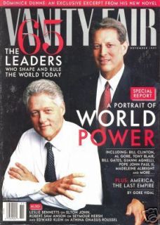Vanity Fair Bill Clinton Al Gore November 1997