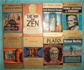   Vintage Paperbacks Alan Watts Charles Darwin Plato Rome Lot