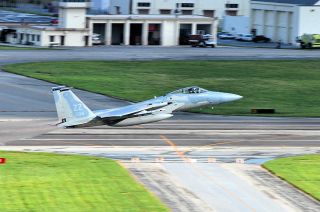 44th_Fighter_Squadron_F 15C_Eagle_takes_off_at_Kadena_Air_Base