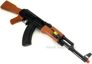 AK47 Airsoft Rifle W/ Laser, Blue Light & High Capacity Magazine