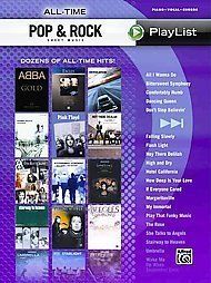   Pop Rock Sheet Music Playlist Alfred Publishing Paperback New