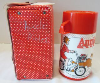   Orphan Annie 1981 Vinyl Lunchbox Lunch Box w Thermos by Aladdin