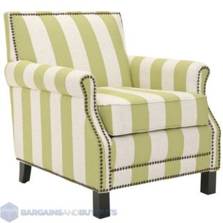 Safavieh Alicia Club Chair Green Multi Stripe 31 6 H x 27 3 w x 33 
