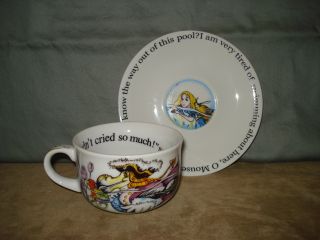 Paul Cardew Alice in Wonderland Wonderlands Cafe Teacup Cup Saucer 1 