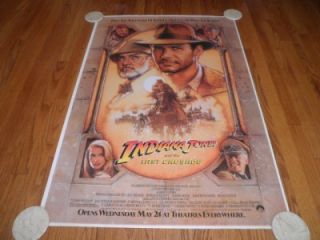 RARE Indiana Jones Last Crusade One Sheet Printer Proof Spielberg 
