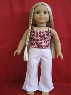 American Girl Doll Dolls Clothes Dresses Homemade Top Pants for All AG 