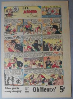 Lil Abner Sunday by Al Capp from 9 20 1936 Tabloid Size