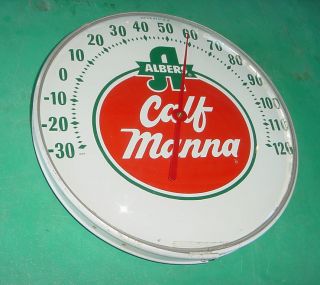 NICE ~ 1950s Vintage ALBERS CALF MANNA Old Cattle Feed Dial 